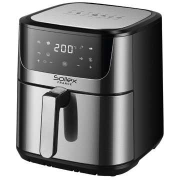 Sollex SL 678, 2400W, 8L, Air Fryer, Black/Silver