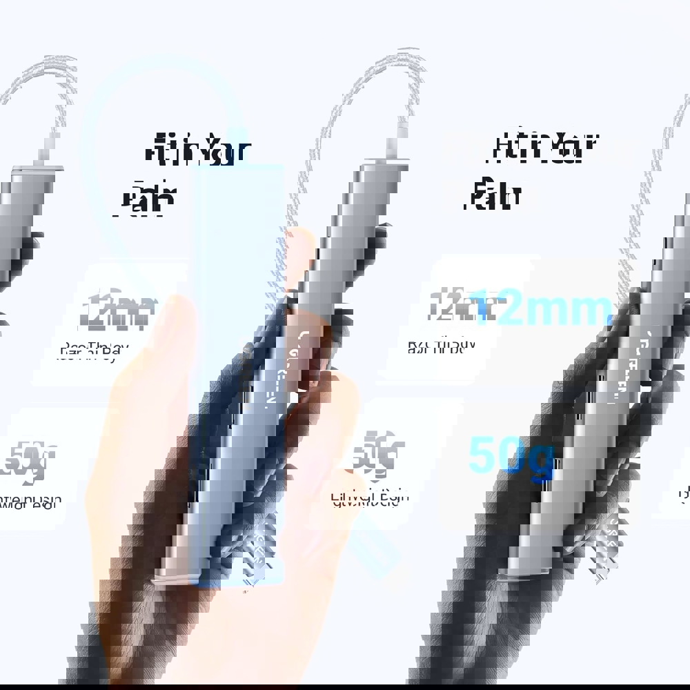 UGREEN CM478 (35581), USB, Type-C, HDMI, HUB, Blue