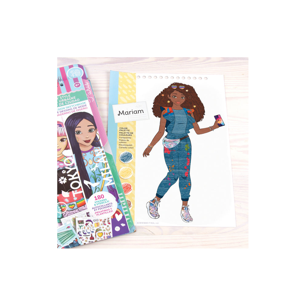 ნაკრები ესკიზების შესაქმნელად Make It Real 3207MR, Fashion Design Sketchbook: City Style