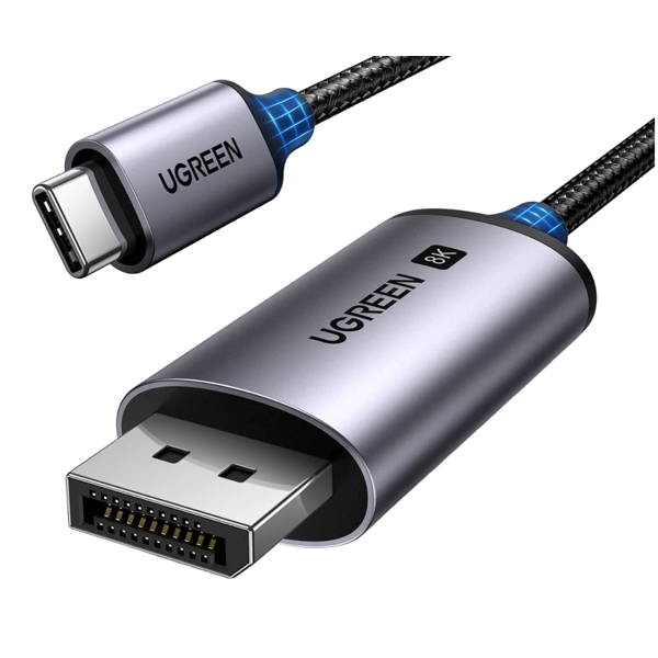 UGREEN CM556 (25839), 8K, Type-C to DisplayPort, 3m, Black/Grey