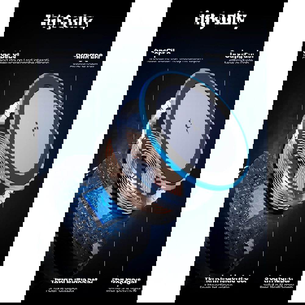 UGREEN W525 (35029), 15W, Magnetic Car Wireless Charger, Grey