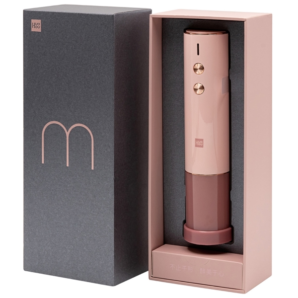 ღვინის ბოთლის სახსნელი Xiaomi HU0121 Hou Hou, 10W, micro USB, Electric Wine Bottle Opener, Pink