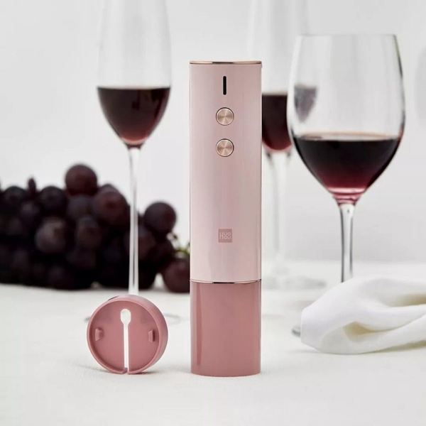 ღვინის ბოთლის სახსნელი Xiaomi HU0121 Hou Hou, 10W, micro USB, Electric Wine Bottle Opener, Pink