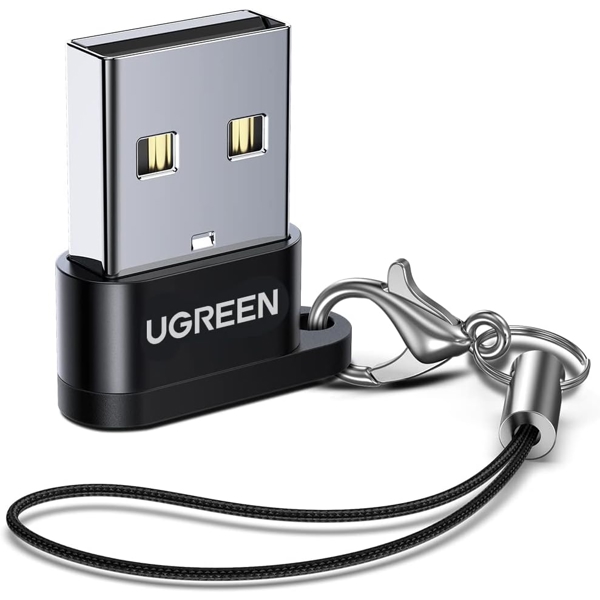 USB ადაპტერი UGREEN US280 (50568), USB A Male To USB-C Female Adapter, Black