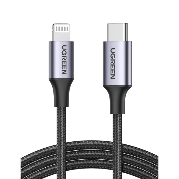 UGREEN US304 (60760), MFi USB-C to Lightning Cable, 1.5m, Black