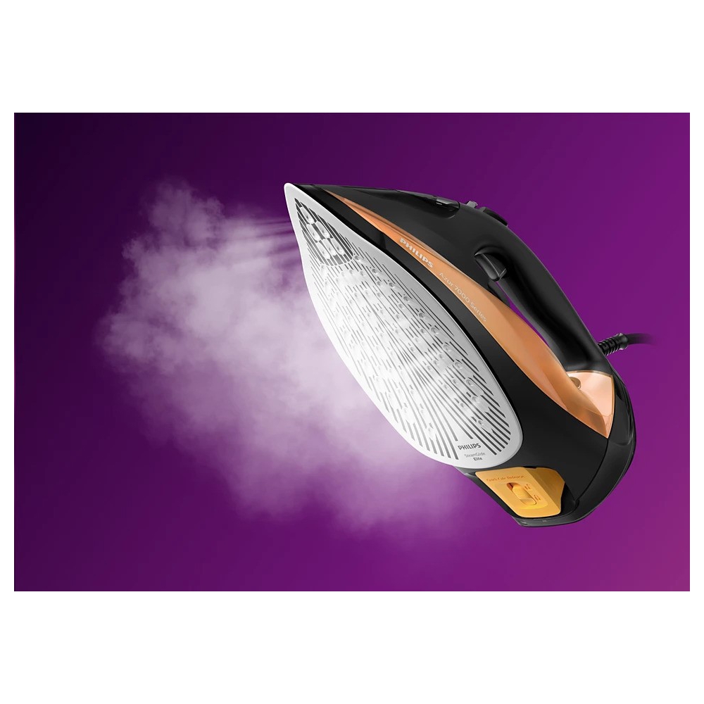 ორთქლის უთო Philips DST7040/80, 2800W, 0.3L, Steam Iron, Black/Golden