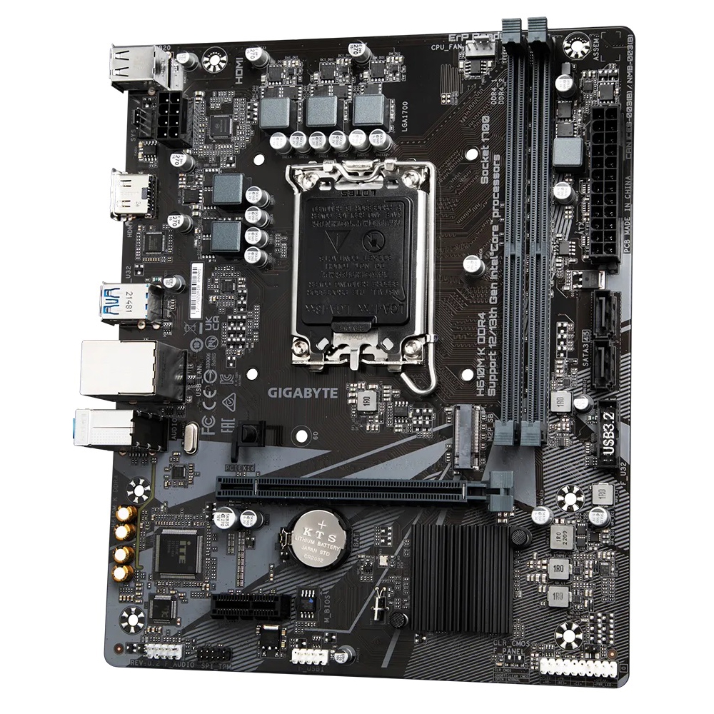 დედა დაფა Gigabyte H610M K, LGA 1700, DDR4, DIMM, 64GB