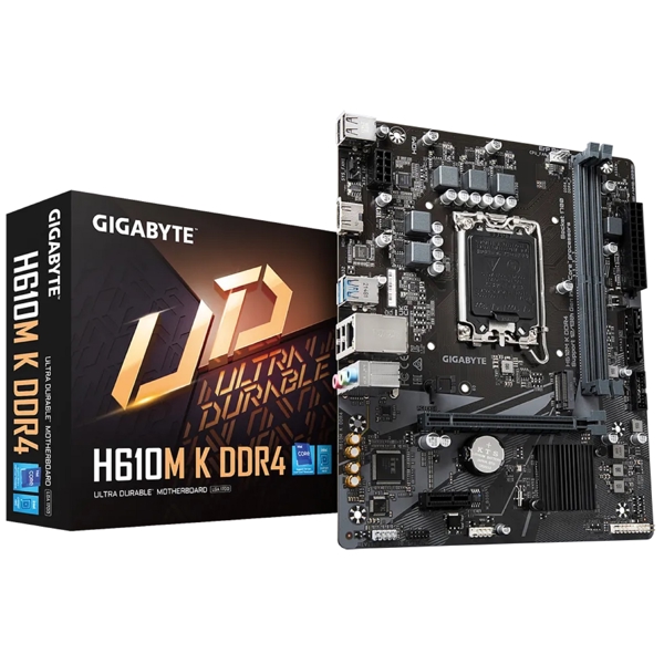 Gigabyte H610M K, LGA 1700, DDR4, DIMM, 64GB