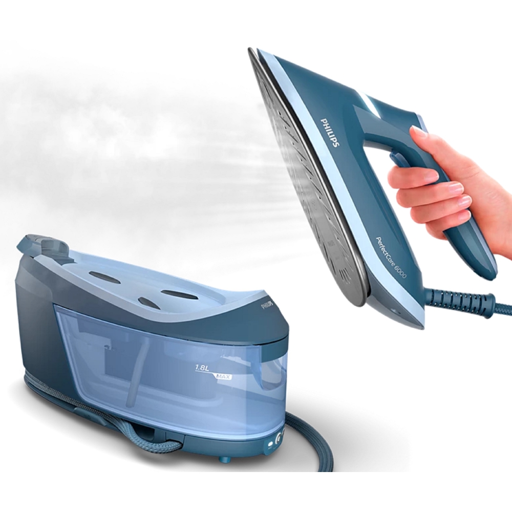 ორთქლის უთო Philips PSG6042/20 PerfectCare, 2400W, 1.8L, Steam Iron, Blue