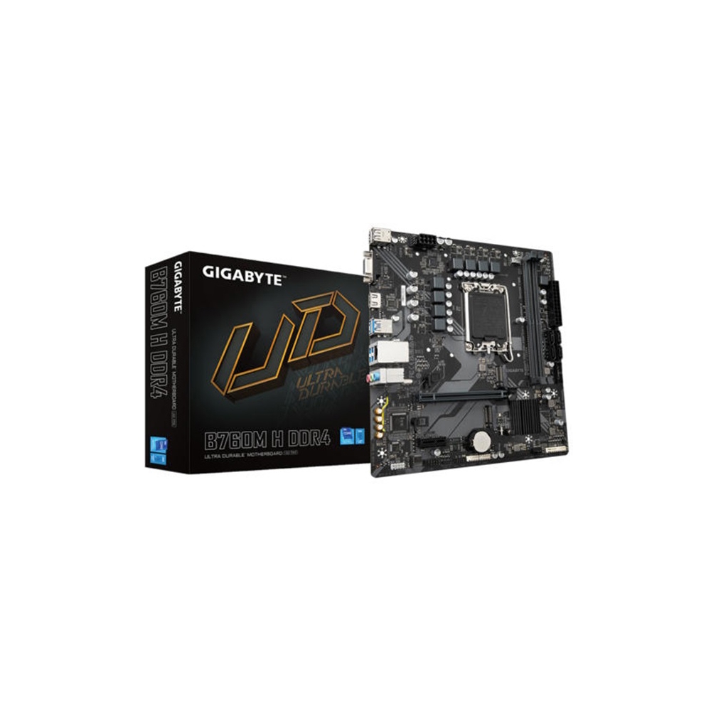 დედა დაფა Gigabyte B760M H, LGA 1700, DDR4, DIMM, 64GB