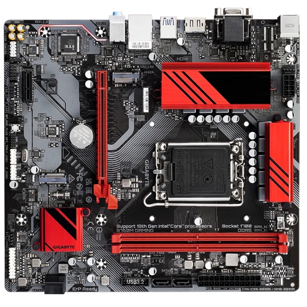 Gigabyte B760M GAMING, LGA 1700, DDR5, DIMM, 128GB