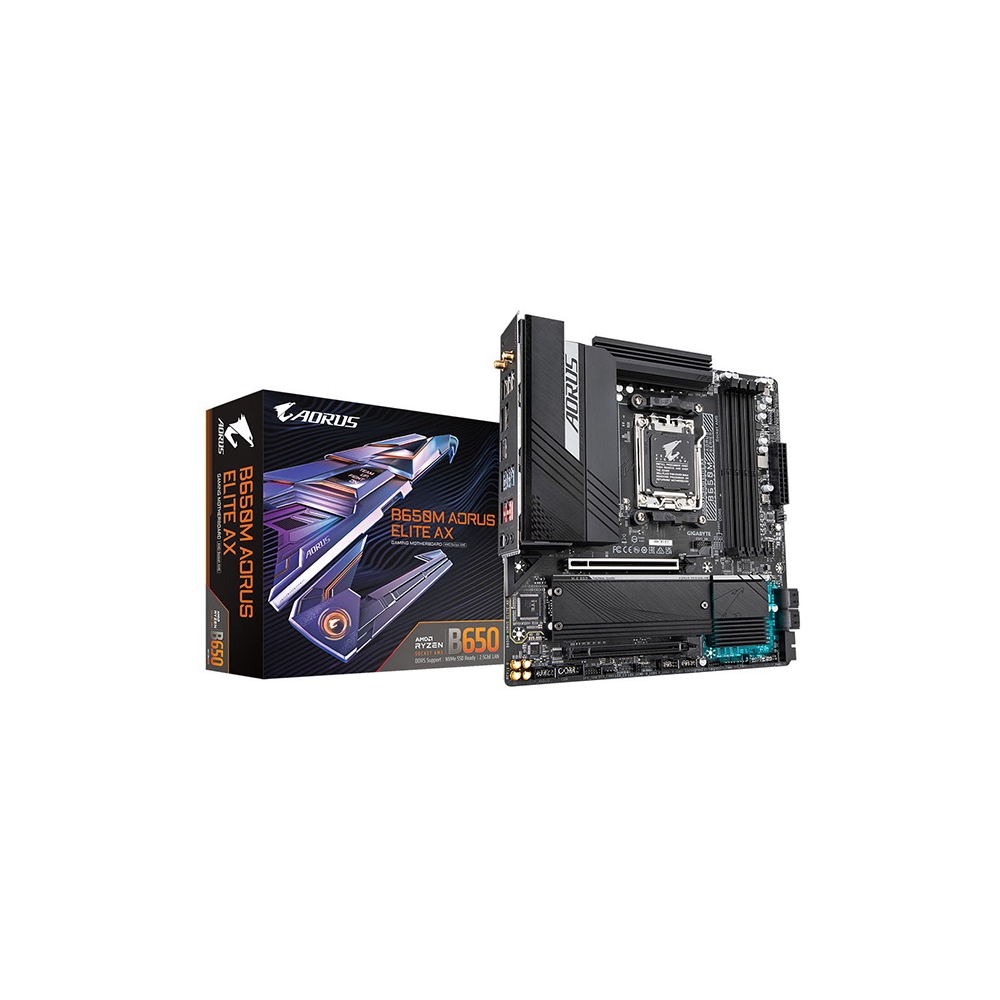 Gigabyte B650M AORUS ELITE AX, AM5, DDR5, DIMM, 256GB