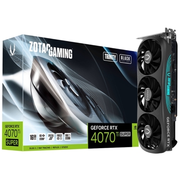 ვიდეო დაფა Zotac ZT-D40730D-10P SUPER Trinity, Gaming GeForce RTX4070Ti, 16GB,  256bit, HDMI, DP, Black