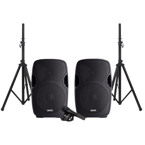 Gemini PA-SYS15 E 15", 2000W, USB, SD, Bluetooth, Active Speaker, Passive Speaker, Stands, Black