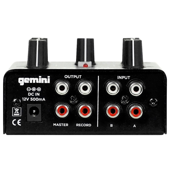 DJ მიქშერი Gemini MM1BT E, Bluetooth, 2 Channel DJ Mixer, Black