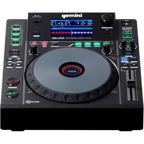 Gemini MDJ-900 E, VCASE Controller Media Player, Black