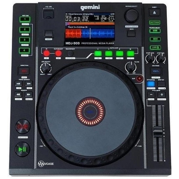 Gemini MDJ-900 E, VCASE Controller Media Player, Black