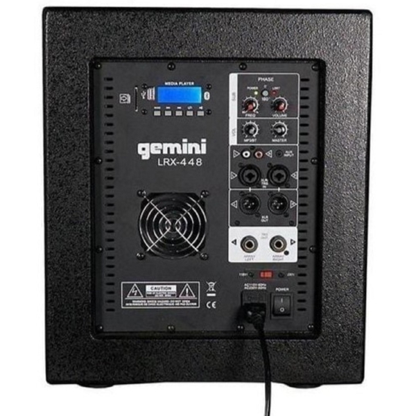 აქტიური სისტემა Gemini LRX-448 E, USB, Bluetooth, System With Active Sub-Woofer Line Arrays And Stands, Black