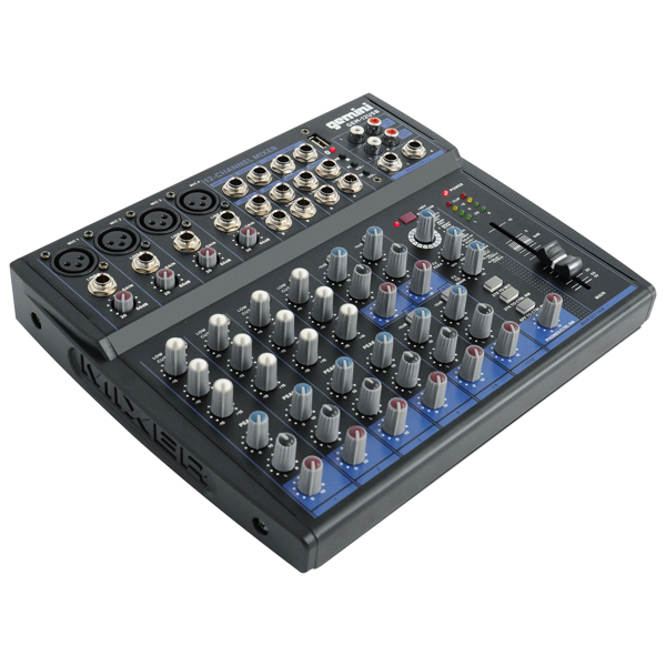 ანალოგური მიქშერი Gemini GEM-12USB E, Bluetooth, 12 Channel USB Mixer, Black