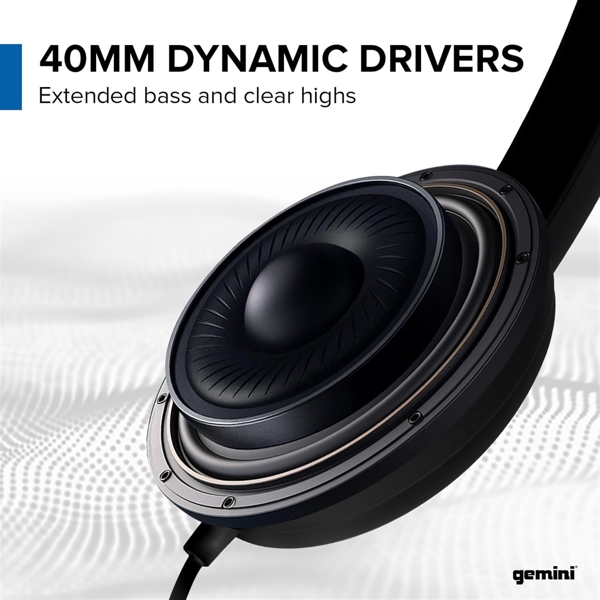 Gemini DJX-200, Headset, Wired, 3.5mm, Black