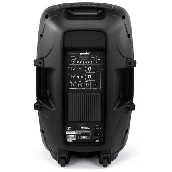 Gemini AS-2112BT E 12", 1500W, USB, SD, XLR, RCA, Bluetooth, Speaker, Black