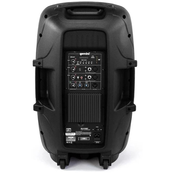 Gemini AS-2110BT E 10", 1000W, USB, SD, XLR, RCA, Bluetooth, Speaker, Black