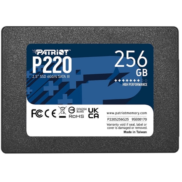 მყარი დისკი Patriot P220S256G25 P220, 256GB, 2.5", Internal Hard Drive