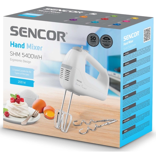 მიქსერი Sencor SHM 5400WH, 200W, Mixer, White