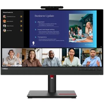 მონიტორი Lenovo 63D8MAT3EU ThinkVision T24v-30, 23.8", Monitor, FHD, IPS, HDMI, USB, VGA, DP, Black