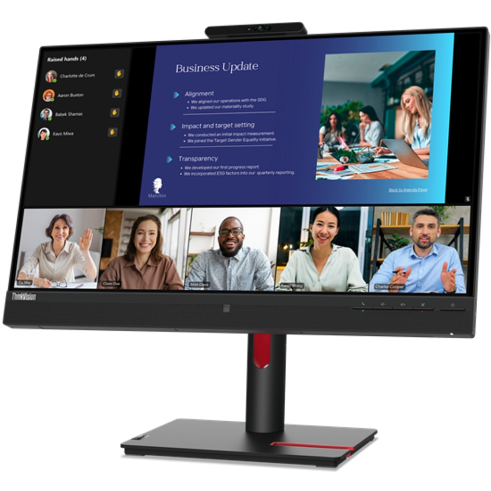 Lenovo 63D8MAT3EU ThinkVision T24v-30, 23.8", Monitor, FHD, IPS, HDMI, USB, VGA, DP, Black