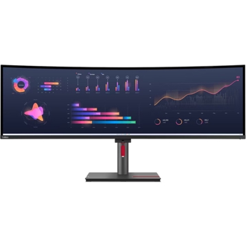 მონიტორი Lenovo 63DBRAT1EU ThinkVision P49w-30, 49", Curved Monitor, Dual QHD, IPS, HDMI, USB, USB-C, LAN, DP, Black