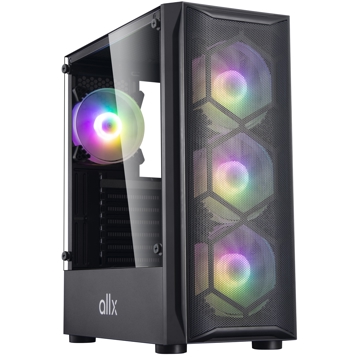 ქეისი ALLX AX-G1944, Computer Case, ATX, MATX, USB 3.0x1, USB 1.0x2, AUDIO, Black