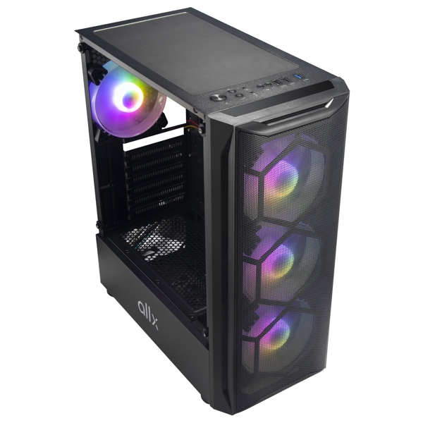 ALLX AX-G1944, Computer Case, ATX, MATX, USB 3.0x1, USB 1.0x2, AUDIO, Black