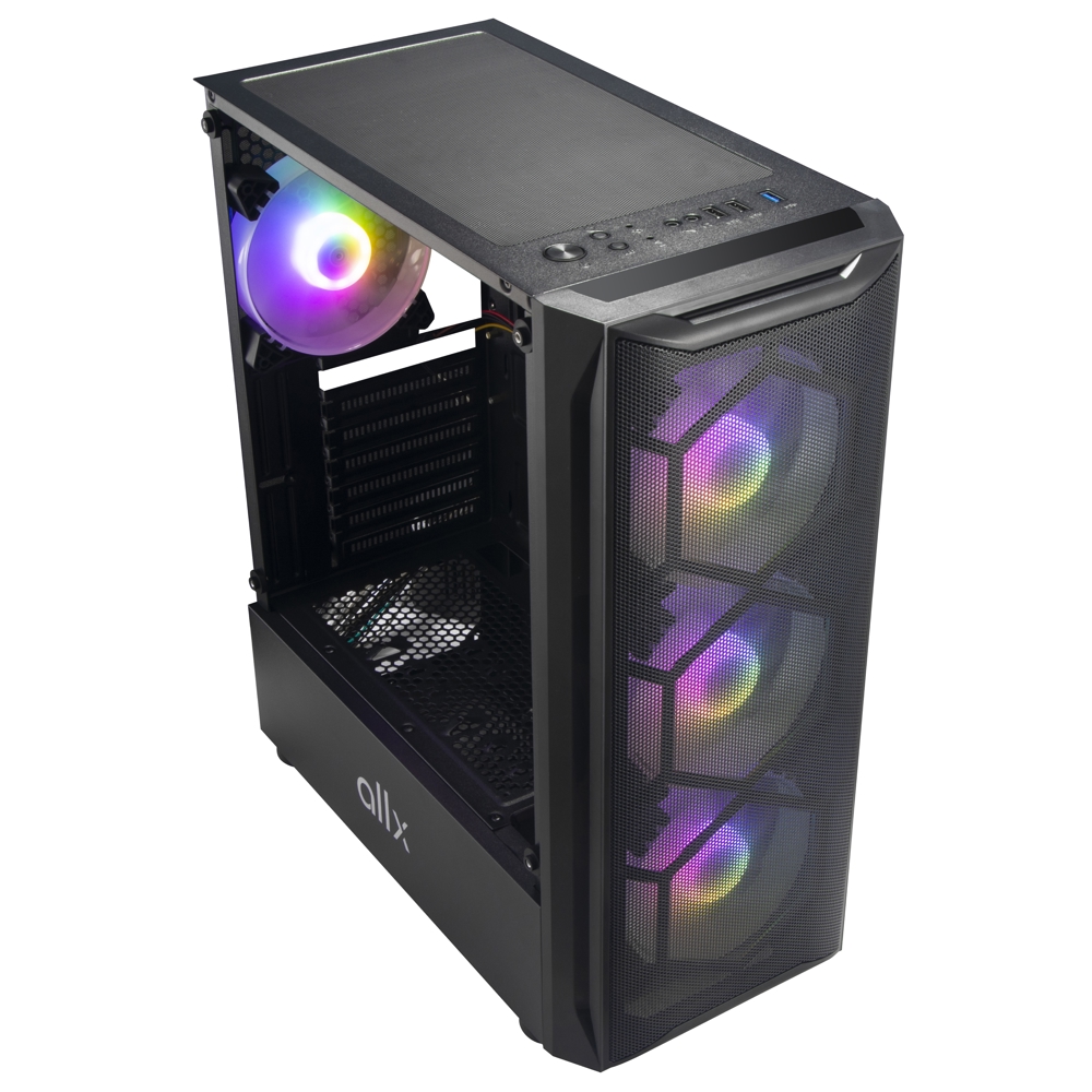 ALLX AX-G1944, Computer Case, ATX, MATX, USB 3.0x1, USB 1.0x2, AUDIO, Black