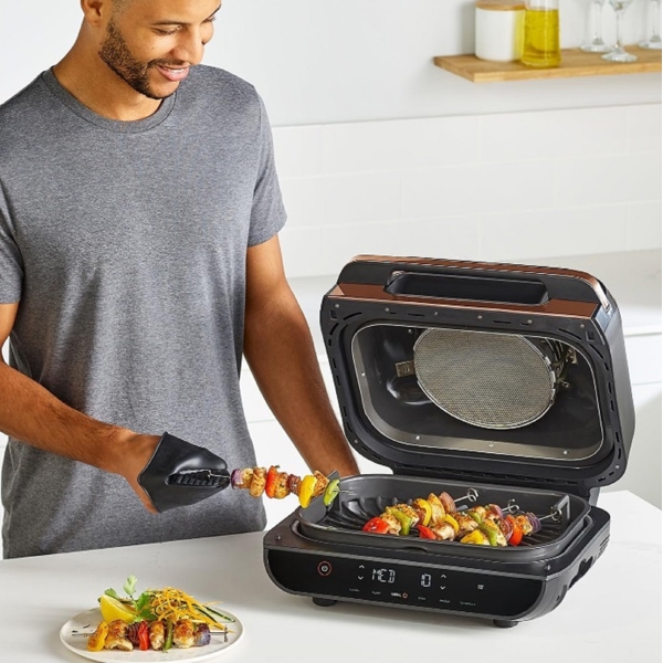 Ninja AG551EUCP Foodi Max Health, 2460W, 3.8L, Grill And Air Fryer, Gold/Black