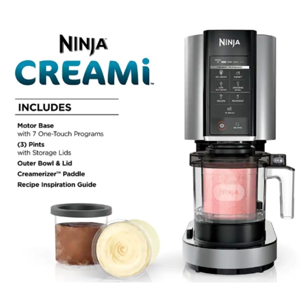 Ninja NC300EU CREAMi, 800W, 437Ml, Ice Cream Maker, Silver