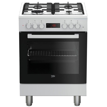 გაზქურა Beko FSE 62110 DWF, 4 Gas, Gas Cooker, White