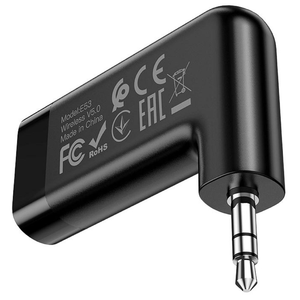 უსადენო მიმღები Hoco 6931474729750 E53, AUX Wireless Receiver, Black