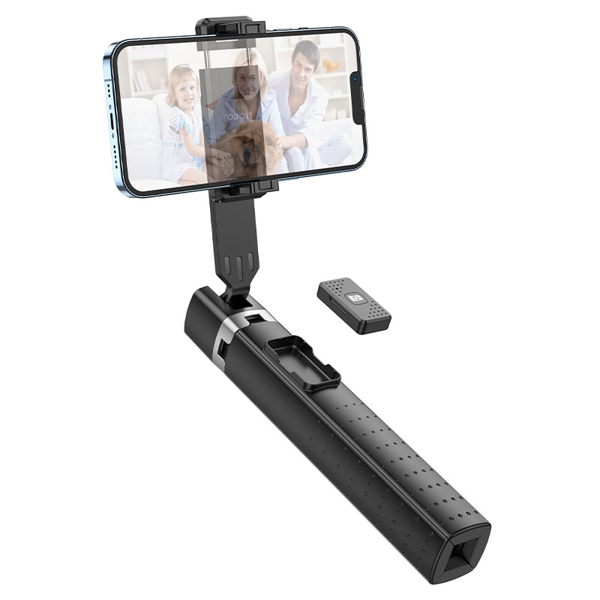 სელფის ჯოხი Hoco K18 Wave, Bluetooth, Live Broadcast Holder, Black