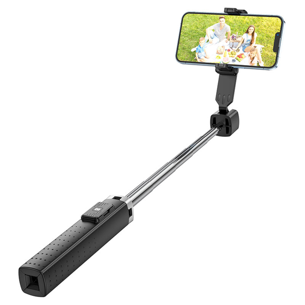 სელფის ჯოხი Hoco K18 Wave, Bluetooth, Live Broadcast Holder, Black