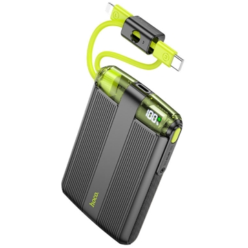 Hoco 6942007619516 J127 Mecha, 10000mAh, Type-C, Lightning, Power Bank, Black