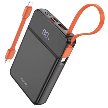 Hoco 6942007624848 DK4 Cool, 10000mAh, USB, Type-C, Power Bank, Black