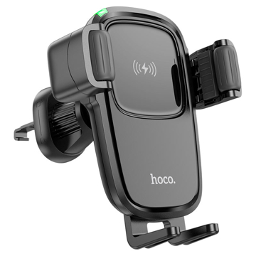 Hoco 6931474791603 HW1 Pro, 15W, Wireless Fast Charging Car Holder, Black