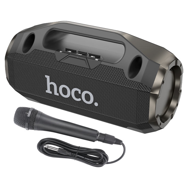 დინამიკი Hoco 6942007604130 HA3 Drum, 50W, Bluetooth, USB, AUX, Speaker, Black