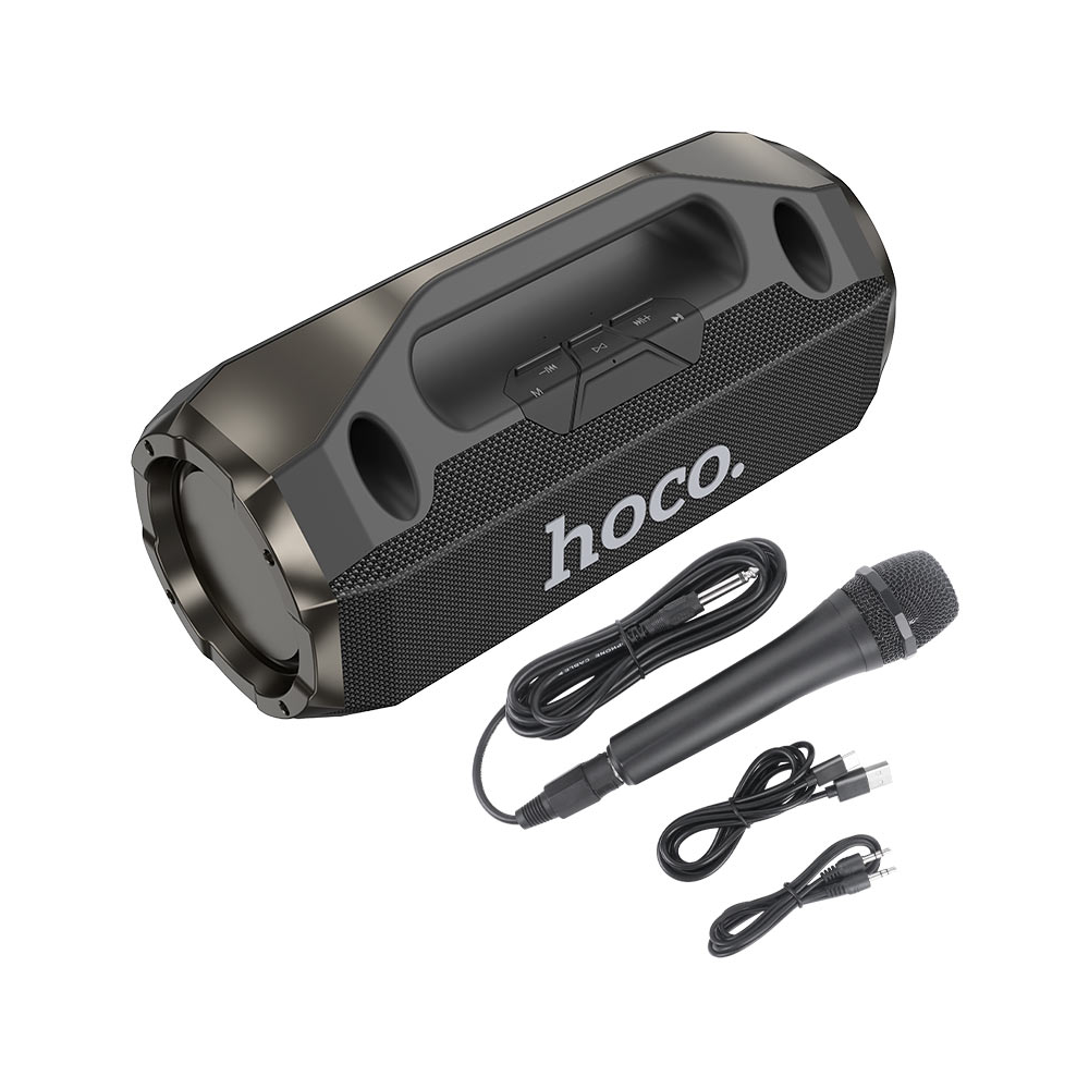 დინამიკი Hoco 6942007604130 HA3 Drum, 50W, Bluetooth, USB, AUX, Speaker, Black