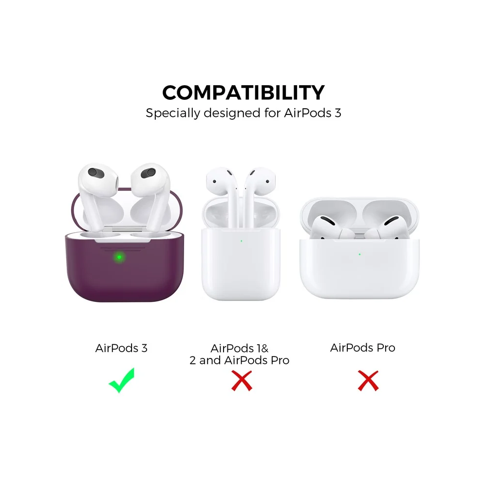 TVC 680901885E, Apple AirPods 3, Headphone Case, Wine Red