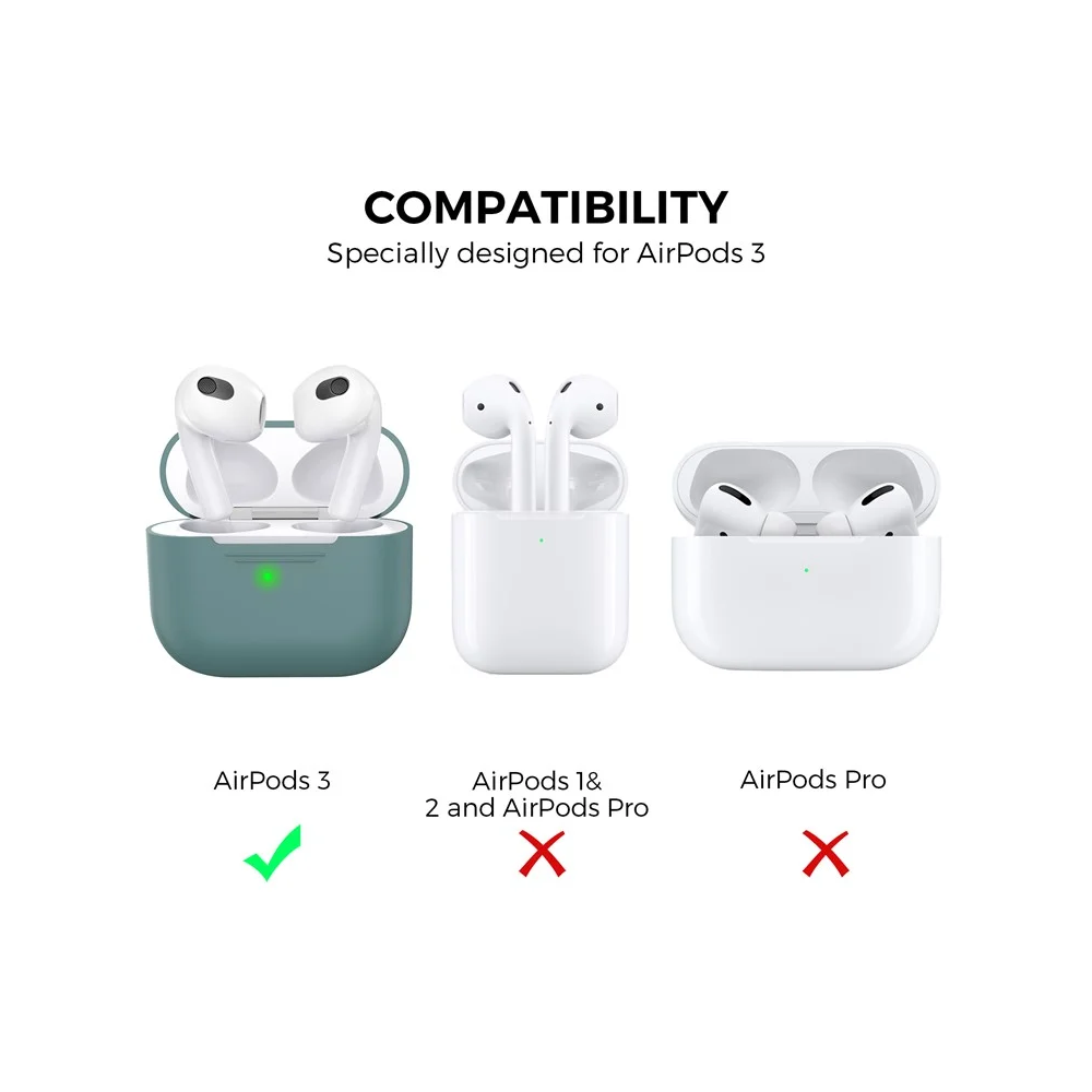 TVC 680901885A, Apple AirPods 3, Headphone Case, Green