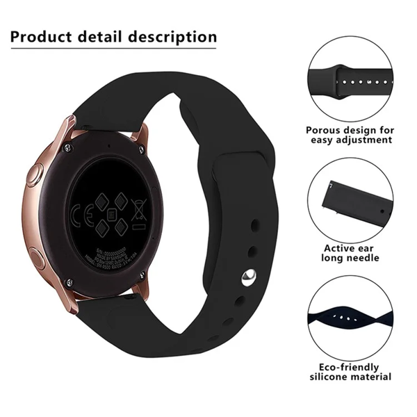 სმარტ საათის სამაჯური TVC 680607399F Kalebol KLB-GSNL-001, Samsung, Watch Strap, Black