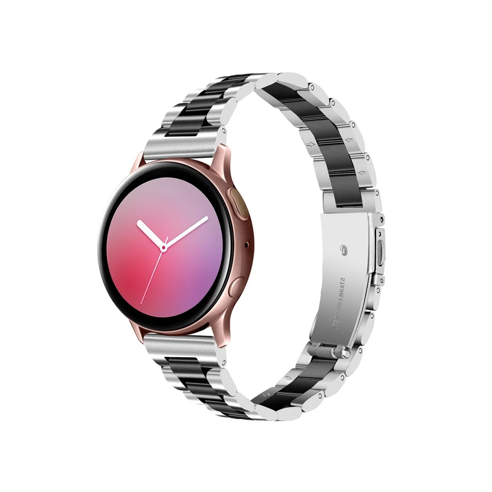 TVC 680607304B, Samsung Galaxy, Watch Strap, Black/Silver