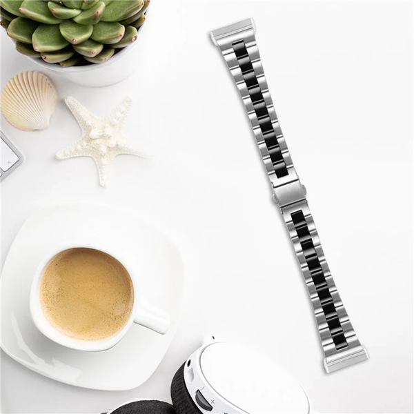 სმარტ საათის სამაჯური TVC 680607304B, Samsung Galaxy, Watch Strap, Black/Silver